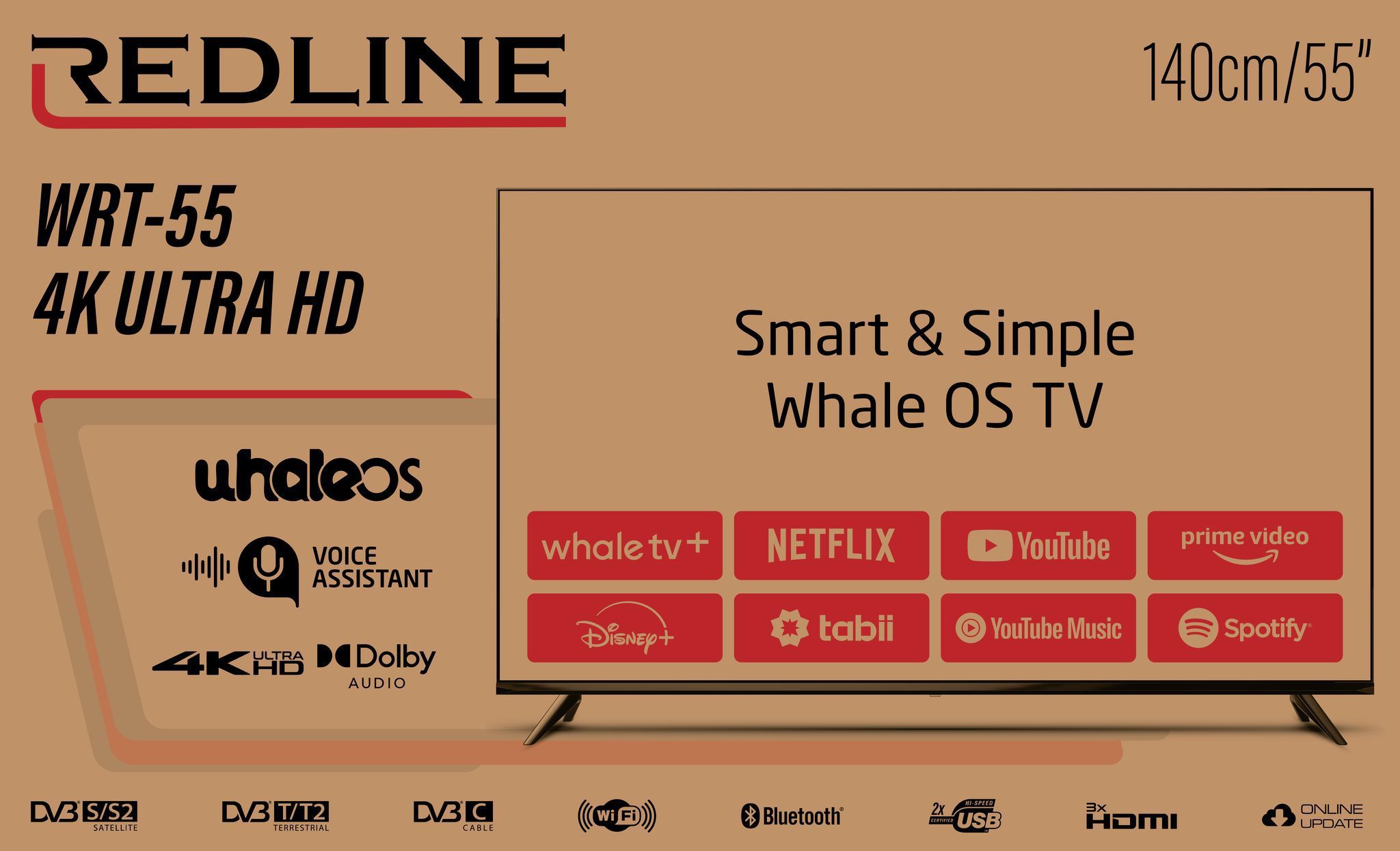 Redline WRT 55 4K Full HD TV